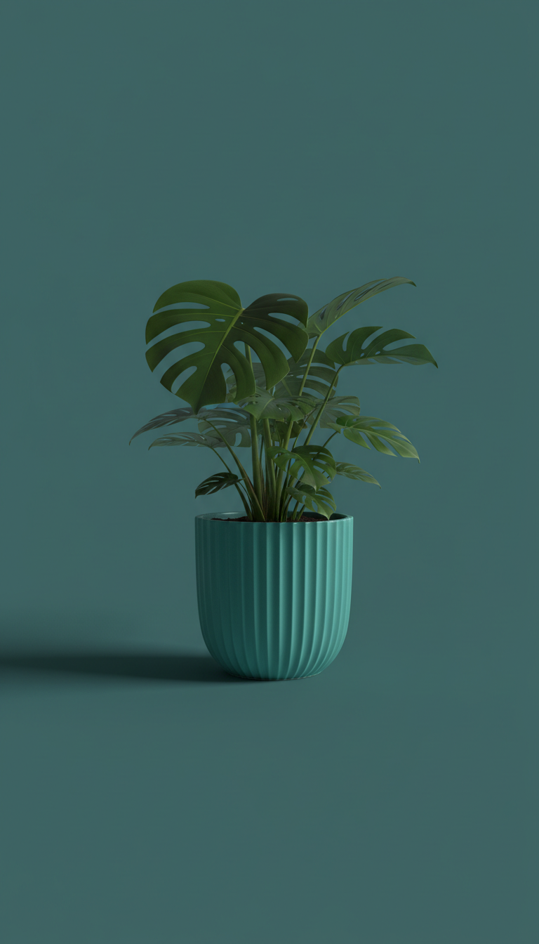 Fiddle Leaf Fig in Sculpted Concrete